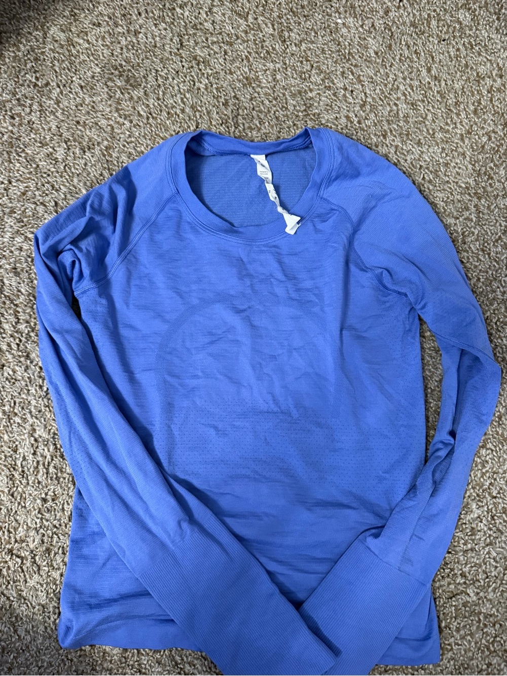 Lululemon Long-Sleeve Swiftly Performance Crew in Periwinkle Blue